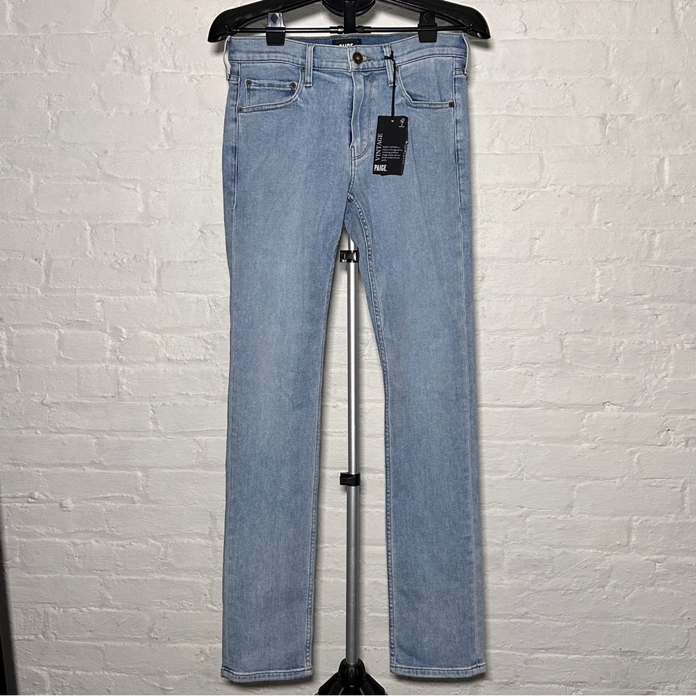PAIGE Lennox byers slim washed men’s light blue jeans